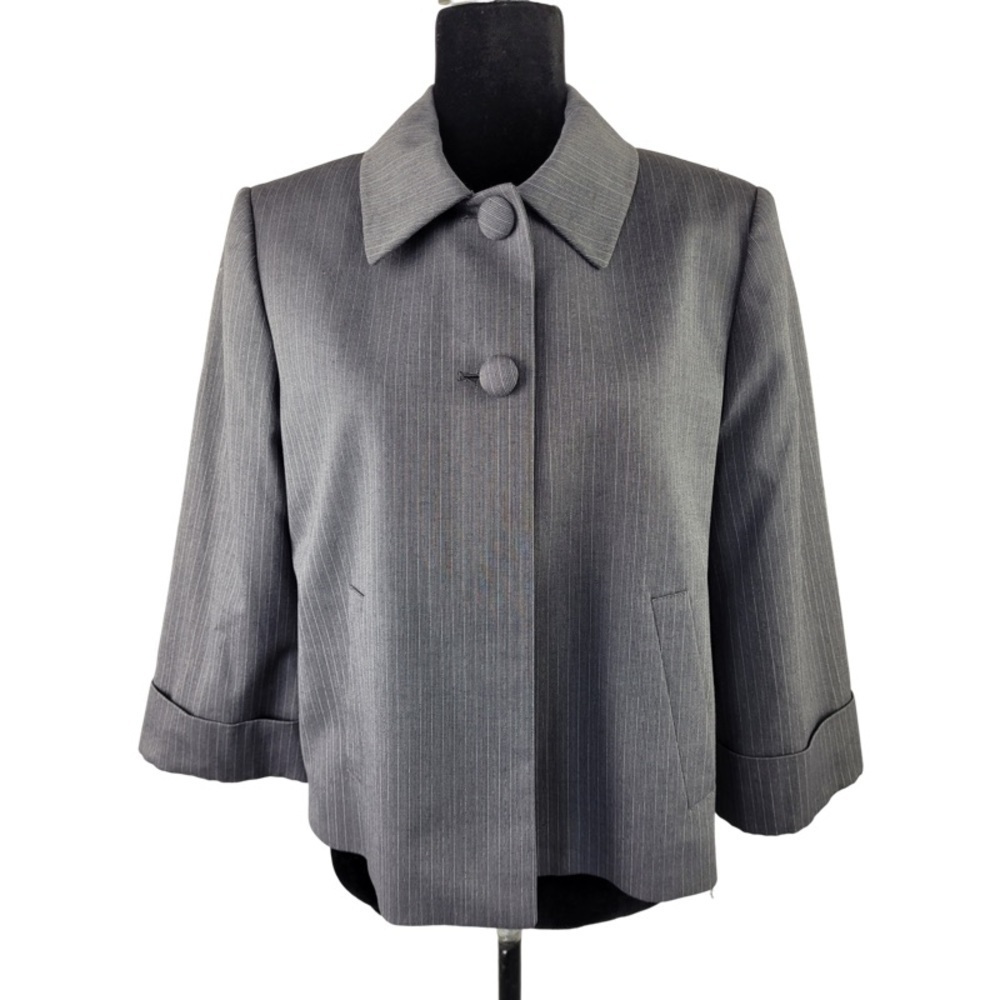✅ Antonio Melani Woman’s gray cape style blazer jacket size 12